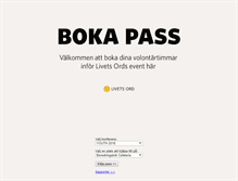 Tablet Screenshot of bokapass.livetsord.se